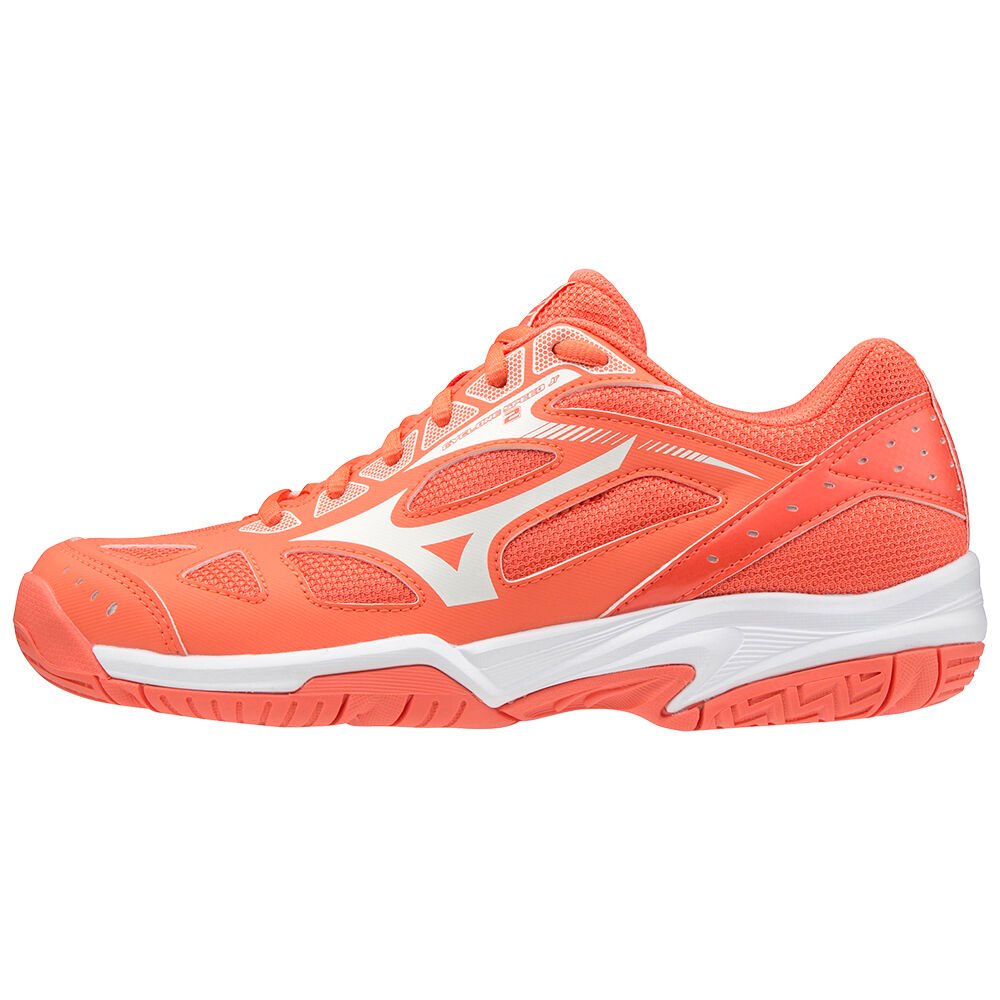 Mizuno Women's Volleyball Shoes Cyclone Speed 2 Junior Coral/white - VWDRJQI-24